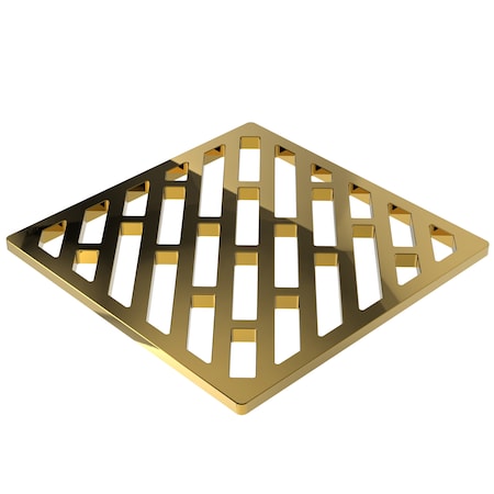 Newport Brass 4" Square Shower Drain in Polished Gold (Pvd) 233-408-24